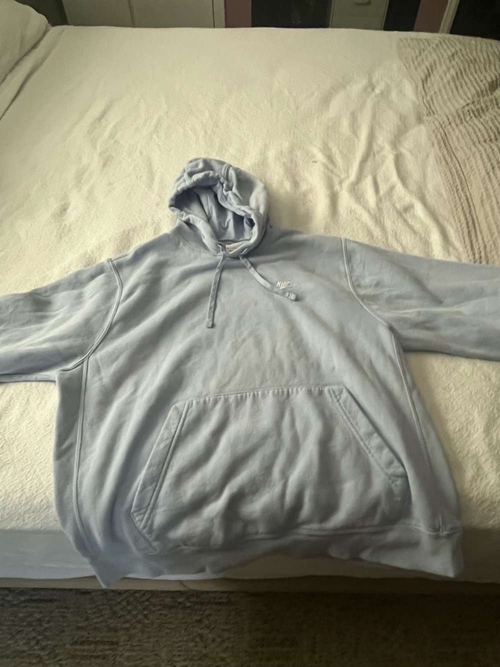 Nike Light Blue Pullover Hoodie with Front Pocket